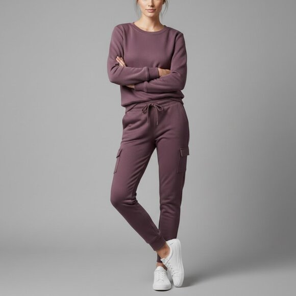 32 Degrees Pants - 32 Degrees Heat Womens Jogger Pants M Purple Cargo Athleisure Streetwear